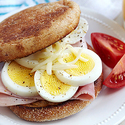Microwave Egg 'N' Ham Muffin